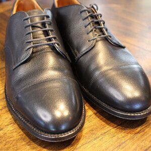 Alden Men's 558 - Straight Tip Blucher Oxford - Black Calfskin